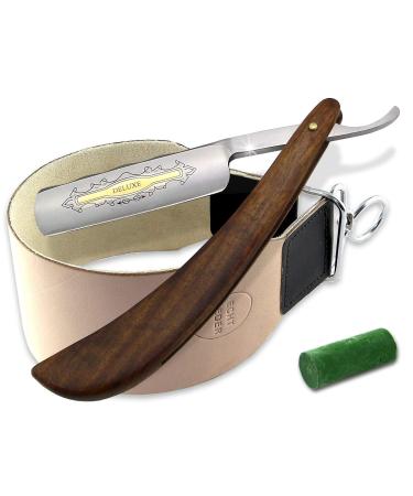 Father Men's Gift Razor Set Beginner with Solingen Paste and Extra Wide Professional Strop