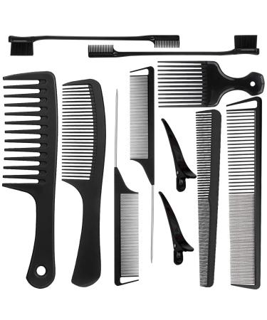 Styling Hair Comb12PCS Professional Styling Comb Set for Women Men  Rat Tail Combs Wide Tooth Comb for Curly Hair  Salon Combs for Women Parting Comb Set for All Hair Types & Styles Teasing & Styling