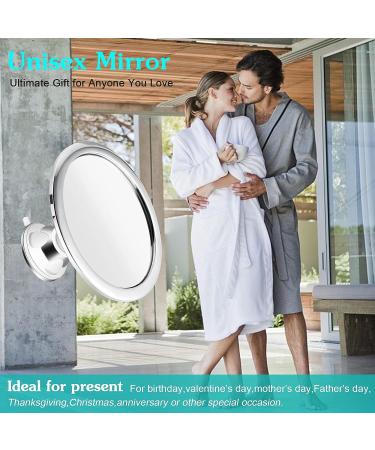 Fogless Shower Mirror with 360 Rotation Suction Cup | Fog-Free Bathroom Makeup/Shave Mirror with Holder | Adjustable Arm, Shatterproof & Rust-Resistant - Buy Online on GoSupps.com
