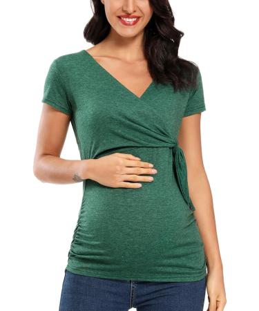 Love2Mi Maternity Breastfeeding Top | Long Sleeve V-Neck XL Hunter | Cute Maternity Clothes - Buy Online on GoSupps.com