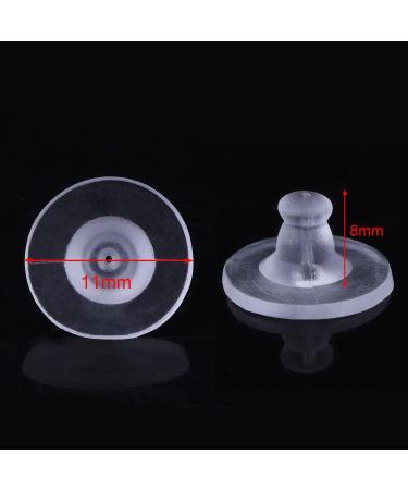 100 Pack Clear Rubber Earring Safety Backs | Clutch Earring Pad Set - Buy Online on GoSupps.com