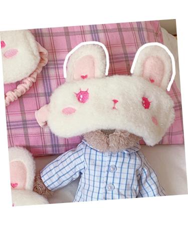 Healifty Bunny Ears Silk Eye Mask - Girl Stuffed Animals Sleeping Mask - Plush Material Blackout Eye Cover - Portable Fluffy Sleeping Mask - White 01 - Buy Online on GoSupps.com
