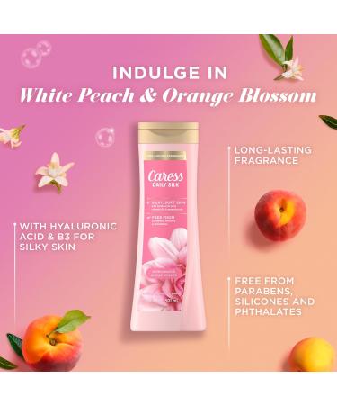 Caress Body Wash for Women Daily Silk White Peach & Orange Blossom Shower Gel Body Wash Moisturizing for Noticeably Silky Soft Skin 20 fl oz 4 Pack - Buy Online on GoSupps.com