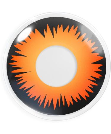 MERALENS Halloween Orange Werewolf Colored Contact Lenses - Non-Prescription Cosplay & Carnival - 2 Pieces (1 Pair) - Buy Online on GoSupps.com