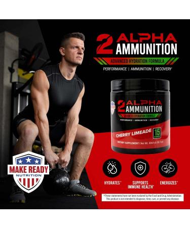 2ALPHA Cherry Limeade Hydration Powder - 304.5g | Energy Drink & Immune Support for Shooting Sports | Vitamin C Calcium D-Ribose & More - Buy Online on GoSupps.com