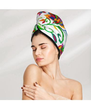 Super Absorbent Paisley Microfiber Hair Towel Wrap for Women | Quick Dry Coral Velvet Hair Cap for Long Curly & Thick Hair - Buy Online on GoSupps.com