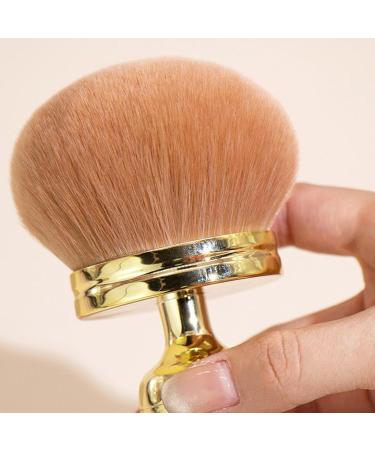 Quzente Powder Brush for Pressed Powder - Powder Bronzer Brush Blush Brush Setting Powder Brush Face Brushes Makeup Mushroom Head Brush for Setting Loose & Pressed Powder gold - Buy Online on GoSupps.com