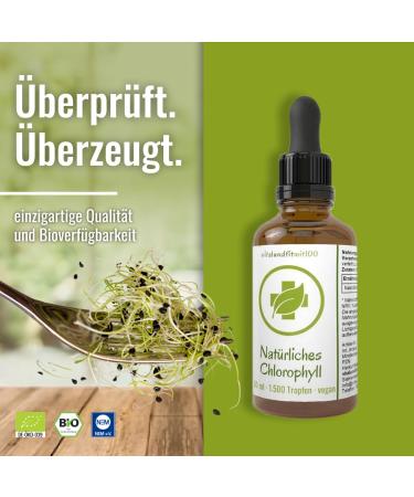 Natural Chlorophyll Elixir Pure Alfalfa 50ml | Vegan Preservative-Free Highest Organic Availability - Buy Online on GoSupps.com