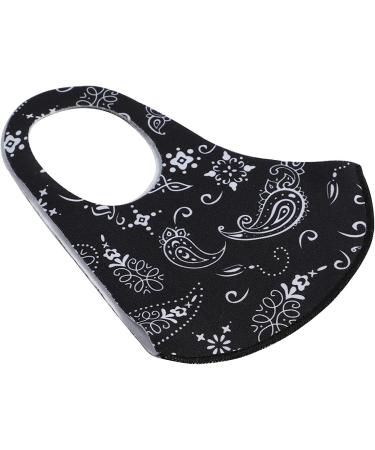 Komonee Paisley Face Mask - Washable & Reusable Cloth Mouth Cover for Men & Women - Dustproof & Breathable - Indoor/Outdoor Cycling, Skiing Protection - Pack of 5 (Black) - Buy Online on GoSupps.com