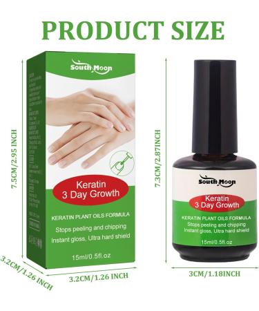 Nail Strengthener for Nail Growth Treatment Keratin 3 Day Growth Nail Treatment & Strengthener Nail Strengthener for Damaged Nails Nail Hardener for Weak Nails - Buy Online on GoSupps.com