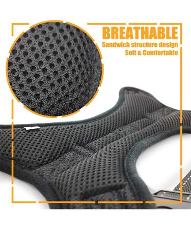 No Pull Dog Harness | Adjustable Reflective Soft Padded Chest Harness for Dogs - Breathable Design (Red M) - Buy Online on GoSupps.com