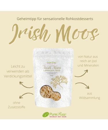 Buy Irish Moos Sea Moss Cartilage Tang - Wild Collection Vegan Roh | Carrageen Algae Gelatin & Emulsifier | Pureeraw 100g - International Shipping - Buy Online on GoSupps.com