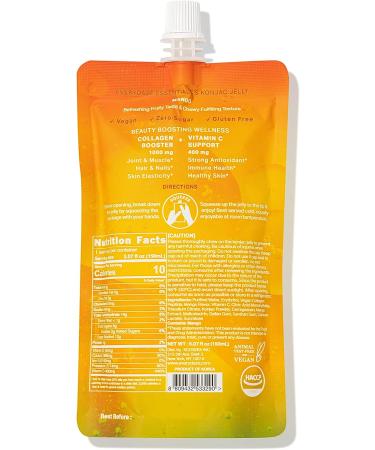 EVERYDAZE Mango Collagen + Vitamin C Konjac Jelly | Vegan, 10 Calories, 0 Sugar | 10 Packs | Healthy Diet Pouch Snack for Weight Management - Buy Online on GoSupps.com