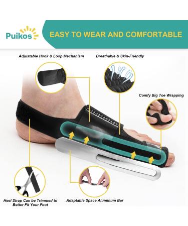 Puikos Bunion Corrector for Men & Women | Big Toe Splint & Hallux Valgus Relief | Adjustable Toe Straightener & Separator for Day/Night Use - Buy Online on GoSupps.com