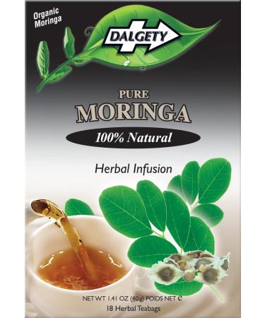 Dalgety Pure Moringa Herbal Infusion Cartons 100% Natural Caffeine Free Tea A Mild Bitter/Sweet Super Tea Packed with Unique Health Benefits (6 Pack)