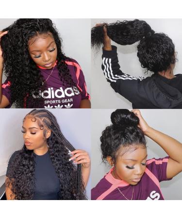 TOPREM 22 Inch Deep Wave Lace Front Human Hair Wig for Black Women - 150% Density, Pre Plucked with Baby Hair - Glueless 4x4 Lace Closure - Buy Online on GoSupps.com