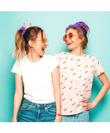 2 Girls' Hair Bands 1 Headband Elastic Hair Bands Solid Color Girls' Hair Bands Ladies Purple Accessories Hair Straps - Buy Online on GoSupps.com