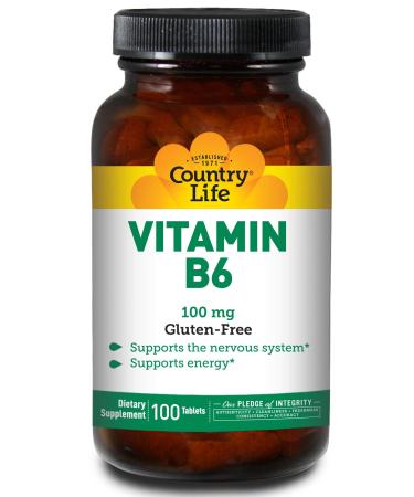 Country Life Vitamin B6 100 mg 100 Tablets