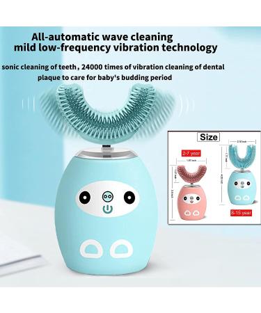 CATLION U Type Sonic Kids Electric Toothbrush - 360 Whitening, 4 Gear Modes, Blue, 8-15 years - Buy Online on GoSupps.com
