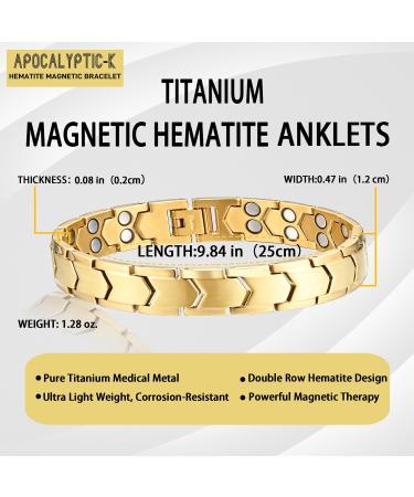 Buy Titan Magnetic Foot Chain for Men - 9.5 Double Strong Gold Chain Removes Static Electricity | Shop Internationally Now! - Buy Online on GoSupps.com