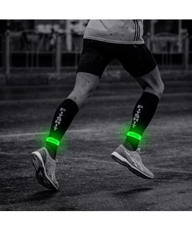 Pack of 2pcs- LED Sports Saftey Flashing Reflective Armband with High Visibility Light up Glow in The Dark Bracelet for Cycling  Jogging  Walking and Running (Green) - Buy Online on GoSupps.com