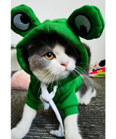 Shop Cute Frog-Shaped Vitsole Dog Hooded Sweaters - Warm Jackets for Cats & Small Dogs | X-Large Green Cold Weather Outwear - Buy Online on GoSupps.com