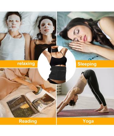 Massage Belt Castor Oil Kit - 2 Removable TPU Reusable Packs for Abdomen & Neck - Prevents Leakage (Black) | International Shipping Available - Buy Online on GoSupps.com