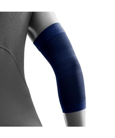 Bauerfeind Elbow Sleeve - Unisex Sports Compression Support for Basketball Athletics & Impact Sports | Adjustable Navy Bandage - Buy Online on GoSupps.com