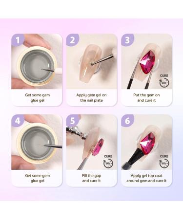 GAOY White Rhinestones for Nails - 1180 Pcs 12 Styles Nail Gems Set for Crafts - Clear 3D Multi Shapes and Round Flat Back Crystal Jewels for DIY Nail Art - Buy Online on GoSupps.com