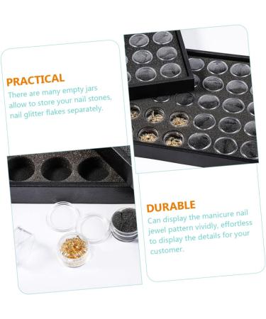 SOESFOUFU Box Nail Art Display Box Nail Polish Holder Nails Rhinestones Nail Rhinestone Nails Accessories Beads Storage Organizer Earring Organizer Jewels for Nails Manicure Decorate Pvc - Buy Online on GoSupps.com