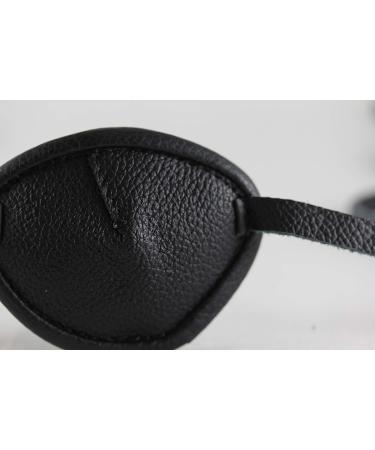 Buy Premium Leather Eyepatch for Left Eye - Full Grain Adjustable Comfortable Sanitary - Made in USA - Buy Online on GoSupps.com