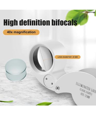 zutaa Jewellers Lens Glass Loupe 40X 25mm Eye Magnifier 2 LEDs Lights - Buy Online on GoSupps.com