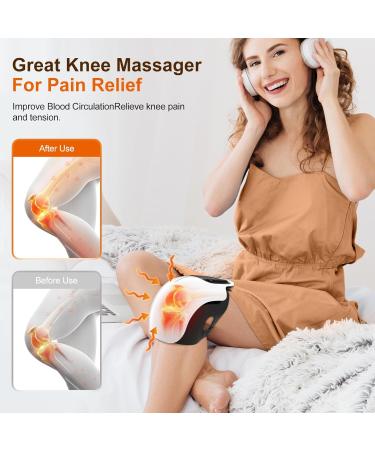 Best Cordless Knee Massager - LED Screen Infrared Heat & Vibration Relief for Pain Swelling & Stiff Joints - Portable Therapy for Family & Friends - Buy Online on GoSupps.com