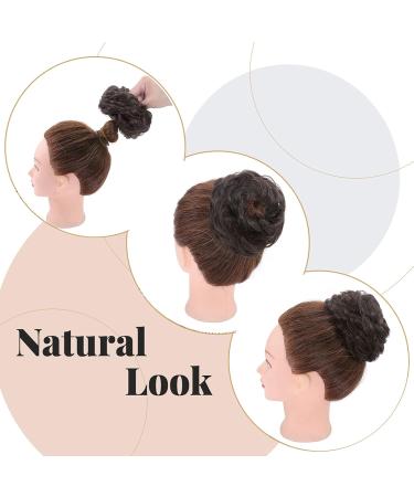 Silk-Co Hair Part with Rubber Band - Wavy Soft Dutt Hair Extensions for Messy Bun & Updos | Thickening Dark Red 45g - Buy Online on GoSupps.com