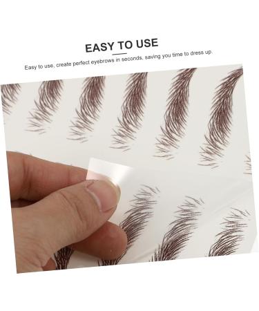 Beavorty 54 Sheets Waterproof Eyebrow Stickers Hairlike Eyebrows Brown Fake Eyebrow Stickers 3d Tool Make up - Buy Online on GoSupps.com