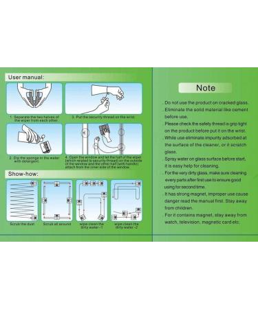 Household Double-Sided Magnetic Window Cleaner high-Strength Double-Sided Glass Surface Cleaning Brush Wiper Tool Green5 30 - Buy Online on GoSupps.com