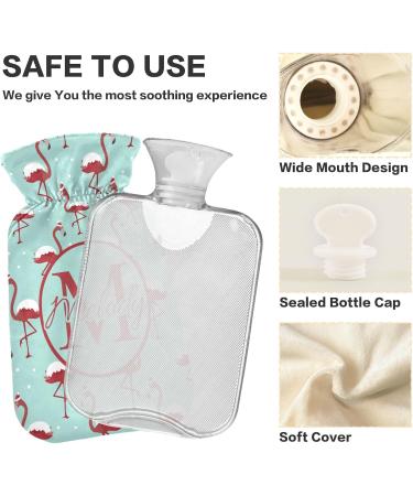 Personalized Christmas Flamingo Hot Water Bottle - 1L Pain Relief & Warmth for Women & Girls | Ideal for Bed & Feet - Buy Online on GoSupps.com