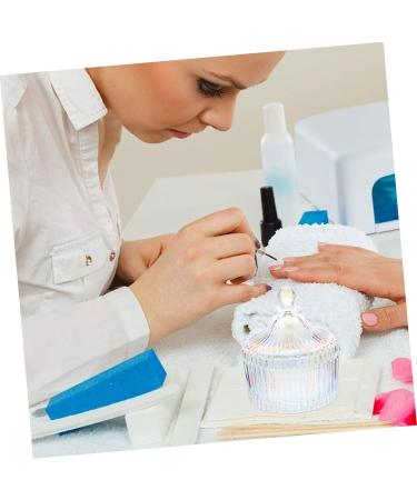 Ipetboom Manicure Cup with Lid Glass Manicure Cup Coffee Mug Holder Fruit Containers Mini Jars Clear Glass Mugs Glass with Lid Clear Jar Locker Nail Art Holding Jar European Style Snack Jar - Buy Online on GoSupps.com