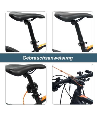 EMTB Bicycle Tow Rope | Self-Inserting Towing System for Racing MTB & E-Bikes | 120kg Load Capacity (Orange-02) - Buy Online on GoSupps.com