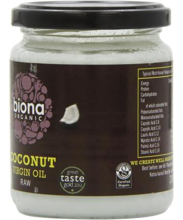 Biona Organic Raw Virgin Coconut Oil 200g - Buy Online on GoSupps.com