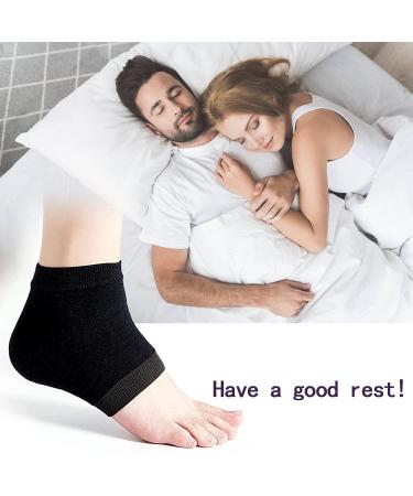 Rishaca Moisturizing Gel Socks for Cracked Heels Treatment - 10 Pair Black Silicone Socks for Dry Foot Skin Care - Buy Online on GoSupps.com