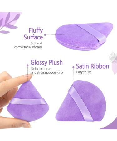 ProusKy 2-Piece Light Purple Triangle Makeup Powder Puffs Set for Flawless Coverage - Ideal for Pressed & Loose Powder, Foundation & Mineral Makeup - Buy Online on GoSupps.com
