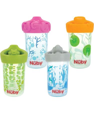 Nuby No Spill 3D Character Sippy Cup 12oz - Alligator Design with Soft Touch Flo Silicone Top - Buy Online on GoSupps.com