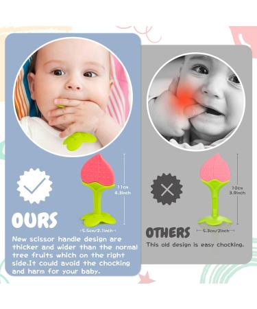 SHARE&CARE BPA Free Silicone Fruit Teether Toys with Storage Case - Infant Teething Pain Relief (5 Tree Fruits) - Buy Online on GoSupps.com