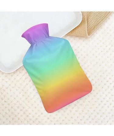 Buy Hot Water Bottle with Lid - Rainbow Rubber Hot Water Bag for Pain Relief Cramps & Cold Therapy | Fast International Shipping - Buy Online on GoSupps.com