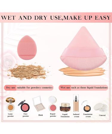12-Piece Mini Triangle Makeup Puff Set for Setting Mineral Loose Powder (Pink Nude) - Buy Online on GoSupps.com