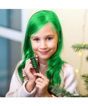 6-Piece Fluorescent Green Hair Criminal Comb Set | Washable Temporary Hair Color Chalk for Kids | Perfect for Carnival Festivals Christmas & Birthday Parties - Buy Online on GoSupps.com