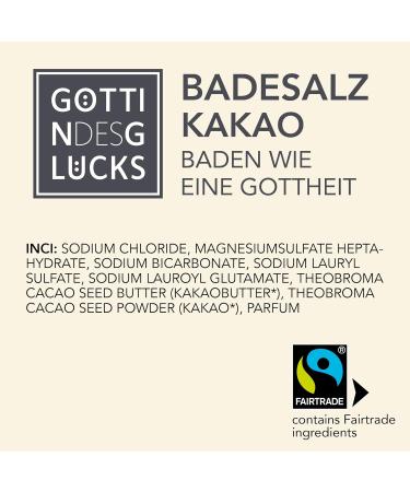 Goddess of Luck Bath Salt - Vegan Fairtrade Bath Crystals in Glass - Natural 450g Bath Additive for Relaxation - Buy Online on GoSupps.com