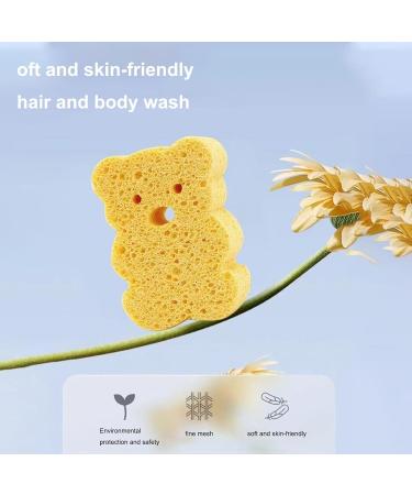 Baby Sponge for Bathing - Soft Baby Body Wash Scrubber Wood Pulp Sponge - Cute Shower Brush Dead Skin Remover Bath Rub Shower Sponge Bath Supplies for Deep Cleansing Orange - Buy Online on GoSupps.com