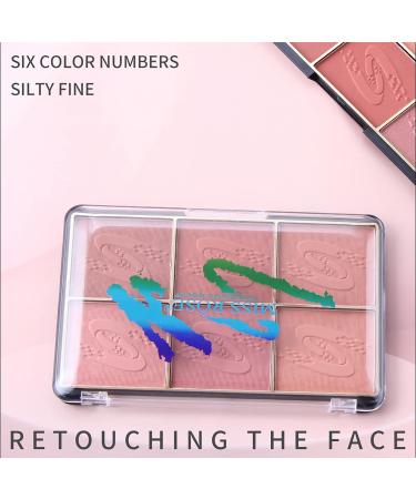 6 Colors Face Blush Palette - Professional Natural Delicate Contour Palette for Long Lasting Makeup - 7004-020N2 - Buy Online on GoSupps.com
